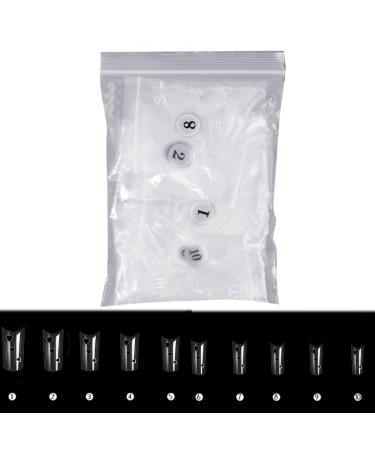 500Pieces Fake Nails Hollow Nail Tip Press On Nails Artificial Nails Full Cover Resin Fake Nails for Women Girls Nail Decorations Nail Accessories Manicure Tools DIY Nail Art