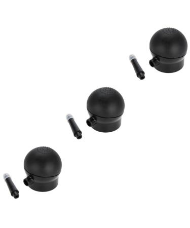 Healeved 3 Pcs Hairdressing Sprayer Hair Spray Bottle Hair Building Sprayer Airbrush Fibers Nozzle Black