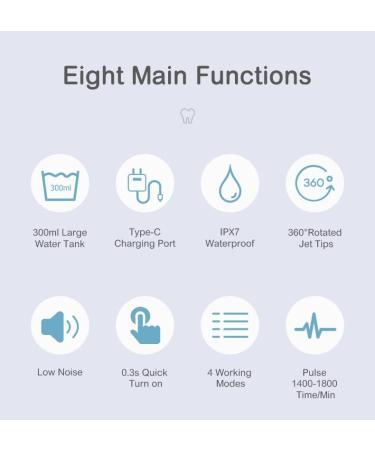 5-Star Cordless Water Flosser - USB Rechargeable Electric Oral Irrigator | 4 Modes for Professional Dental Care | Portable Teeth Flosser - Ideal for Travel - Buy Online on GoSupps.com