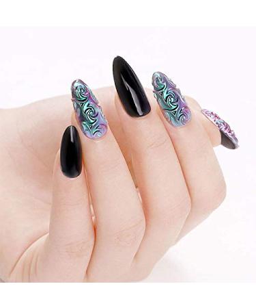 4D Sculpture Nail Art Silicone Molds - Glitter Powder PVC Soft Glue DIY Decoration Accessories (9 Pieces) - Magic Mirror & Titanium Powder for Stunning Designs - Buy Online on GoSupps.com