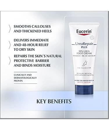Eucerin UreaRepair Plus Foot Cream Fragrance Free - 100ml (Pack of 1) - Buy Online on GoSupps.com