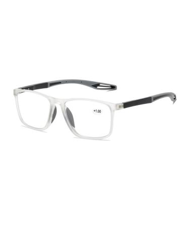 Iynwbjts Photochrome reading glasses for men and women ultra-light Tr90-Sport-Santi-slip-anti-blue lighting glasses for indoor and outdoor area (size: color changing gray+1.50) Color Changing Gray+1.50 transparent