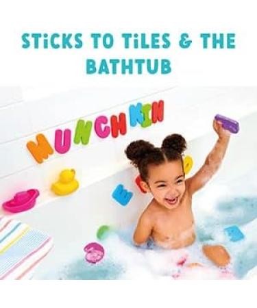 Munchkin Learn Bath Foam Letters & Numbers | Mess-Free, Creative Toddler Bath Toys - Set of 26 Floating Letters | Shower & Tile Toys for Kids - Buy Online on GoSupps.com