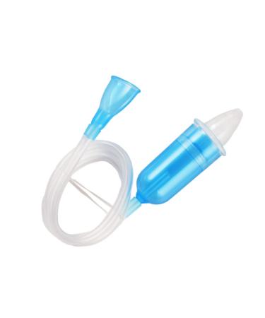 PLAFOPE 1 PC Boxed Manual Booger Remover Infant Nasal Cleaning Tool Newborn Mucus Extractor Nasal Cleaner for Adults Kids Nose Flusher Baby Vac Nasal Aspirator Blue