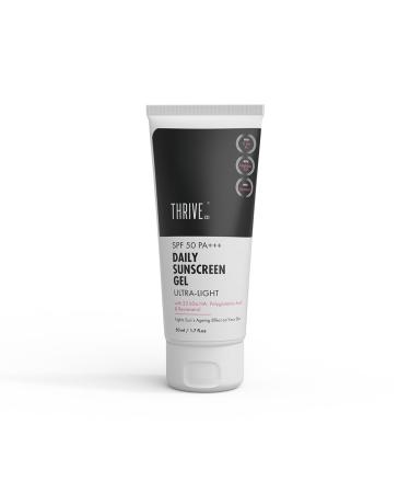 Sheltr Ultra-Light Daily Sunscreen Gel Mineral-Based SPF 50 PA+++ for Protection Against UVA/UVB rays Fights sun's Ageing effect on your skin| For All Skin Types 50 ml Skin Hydration and Protection