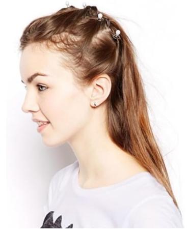 20 Spiral Star Hair Pins Gold Metal Coil Blonde Hair Pins Swirl Hair Twisters Set Hair Sideclip Makeup Hairdresser Bun Stick Pick Rhinestones Crystal Spirals for Women Wedding Bridal Prom(Star+Pearl) - Buy Online on GoSupps.com