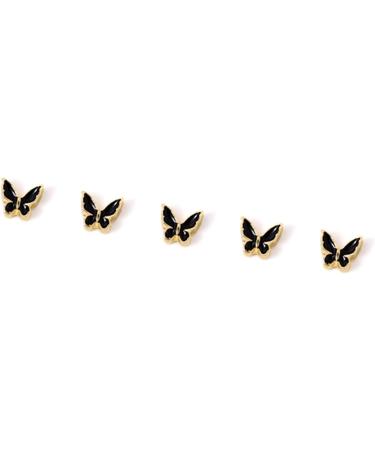 FEIlei 5Piece Colorful Metal Butterfly Nail Decoration Butterfly Charm for DIY Manicure - Buy Online on GoSupps.com