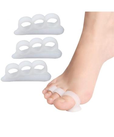 Hammer toe corrector hammer toe cushion toe spreader toe separator soft gel vertex rails reduce foot pain prevent overlaps hallux valgus 4 pack