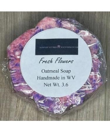 Handmade Oatmeal Soap Fresh Flowers 3.6 oz. Made in the U.S.A.