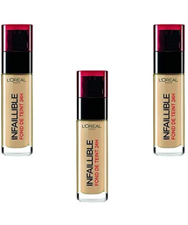 L'Or al Paris Lor al Paris Infallible vloeibare foundation 220 Zand Pack van 3 3 x 30ml