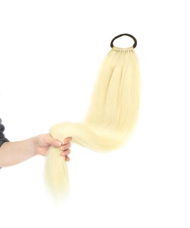 Traziewell Blonde Ponytail Extension Long Straight Hair Extensions High Temperature Synthetic Hair Pieces for Braiding Hairpiece for Women Ladies Daily Wear 0431 FH000431 One Size