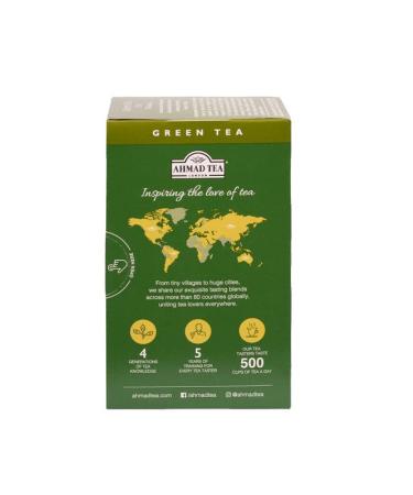 Ahmad Tea Green Tea - Individually Packaged Aroma-Sealed Tea Bags - 20 Bags (2 Pack) - Pure Green Tea for Freshness - Buy Online on GoSupps.com