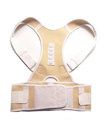 Back Posture Corrector Magnetic Back Shoulder Support Brace Belt Women Men Back Pain Adjustable Shoulder Corrector Belt (Color : Beige Size : 2XL) favorite gift lofty ambition