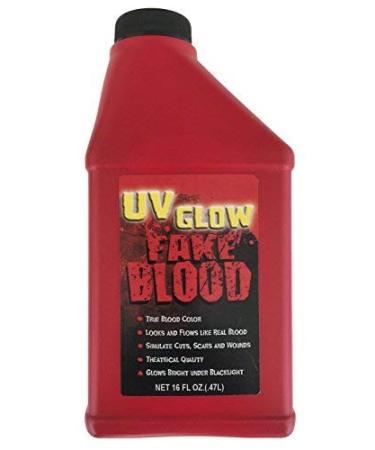 UV Glow Fake Blood 16 Oz - Glows Under Blacklight