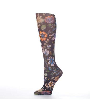 Red Moby Celeste-Stein-CMPS-3-2197 Womens 20-30 mmHg Compression Sock - Prairie Flowers Black