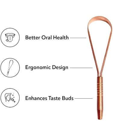 Habbits Copper Tongue Cleaner | Fresh Breath & Oral Hygiene | 100% Pure Indian Copper Tongue Scraper for Improved Taste & Bacteria Removal - Buy Online on GoSupps.com