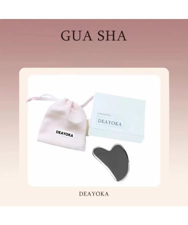 DEAYOKA Gua Sha Tool - Traditional Asian Beauty Secret for Skin Rejuvenation in Silver - Buy Online on GoSupps.com
