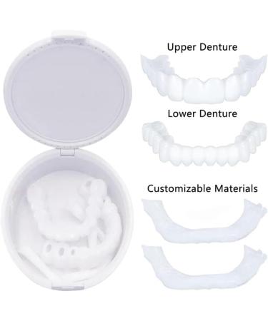 Brigtviee Instant Teeth Veneers 2 Pairs Clipin Veneers False Teeth for Upper and Lower Jaw Dentures Clickon Veneers for Men and Women Temporary Denture Veneers - Buy Online on GoSupps.com