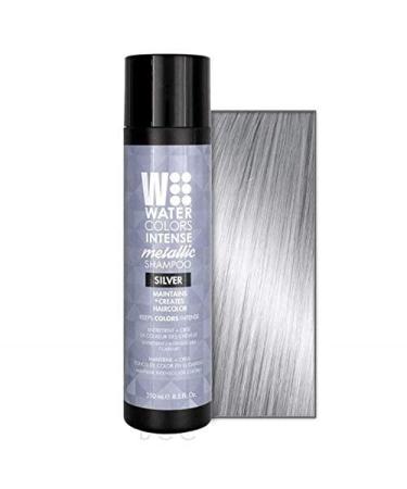 Watercolors Intense Metallic Color Depositing Sulfate Free Shampoo  Maintains & Enhances Hair Color (INTENSE METALLIC SILVER 8.5 Fl Oz).
