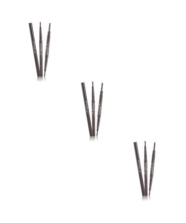 IWOWHERO 3pcs 2 1 Eye Brow Brush Brow Spoolie Brush Eyebrow Filler Waterproof Brow Pencil Eyebrow Brush Stand