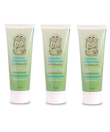 Pack of 3 Rebaschen toothpaste with herbs
