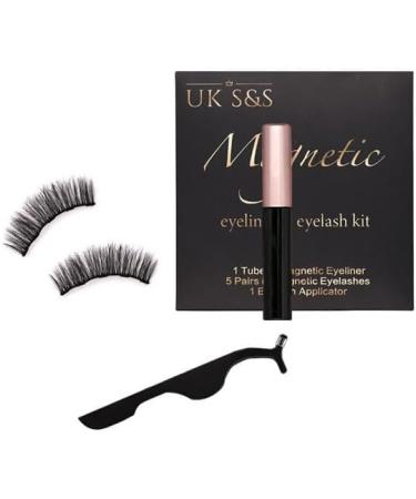 Magnetic eyelash and eyeliner kit 1 Tube of Magnetic Eyeliner 5 Pairs of Magnetic Eyelashes 1 Eyelash Applicator - Buy Online on GoSupps.com