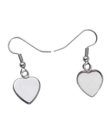 NUOBESTY 40 Pcs Jewlery Stainless Steel Earrings Jewelry Dangler Kit Pendant Girl Jewelry Pin Round Silver 3.50X1.30X1.00CM