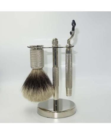 Men's Shaving Brushes - 3-in-1 Holder & Heavy Handle - Premium 3-Layer Replacement - 9.5x17cm - International Shipping - Buy Online on GoSupps.com