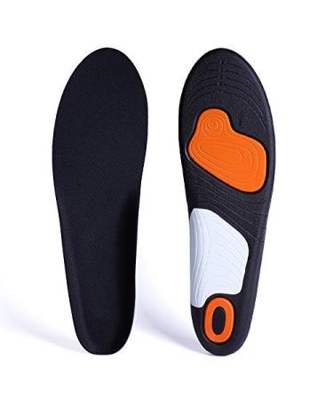 Insoles for Men & Women  Orthotic Insoles  Foot Support Insoles  Arch Support Insoles  Arched Insoles Sports Insoles for Men Work Boots Flat Feet Pronation Insoles (Man Insoles  8-13) Orange