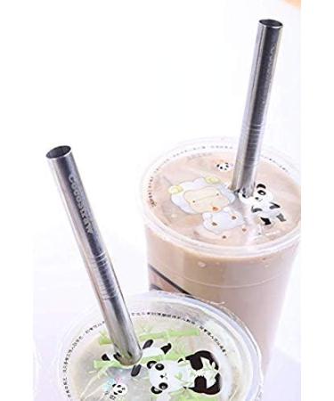 CocoStraw 4 Point END Boba Straw Stainless Steel Extra Wide 1/2" x 9.5" Long Tapioca Pearl Bubble Tea Thick Fat - CocoStraw Brand - Buy Online on GoSupps.com