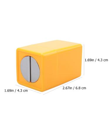 2-Piece Multi-Purpose Mini Sharps Razor Disposal Holder - Waste Container for Blades | Home Storage Case | Gelb - 6.8x4.3cm - Buy Online on GoSupps.com