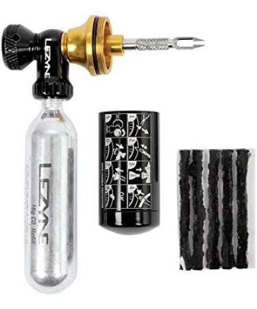 Lezyne Tubeless CO2 Blaster | Inflator & Repair Kit - Black/Gold for Road, Gravel, Mountain Bikes - Buy Online on GoSupps.com