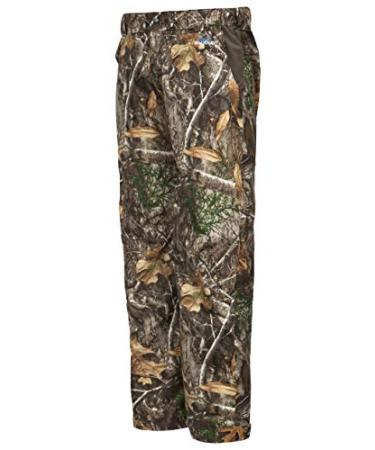 Blocker Outdoors Drencher Youth Insulated Late Season Breathable Waterproof Rain Camo Hunting Pants Large Realtree Edge