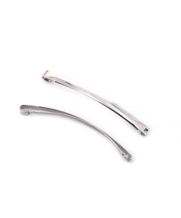 Hair clips silver 5.8 cm 8 pieces