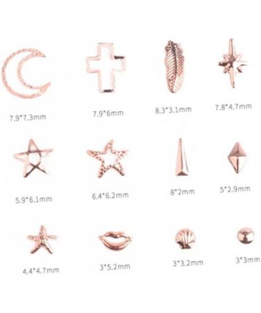 3 Boxes nail accessories nail decorations for nail art nail art decoration manicure tools nail tools rose gold decorations nail art ornaments nail art rivet Metal 3d boxed - Buy Online on GoSupps.com