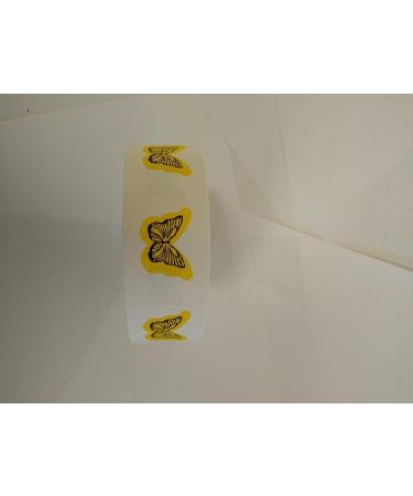 Yellow Butterfly Tanning Stickers - Full Roll of 1000 | Perfect for Tan Lines & Body Art - International Shipping Available - Buy Online on GoSupps.com