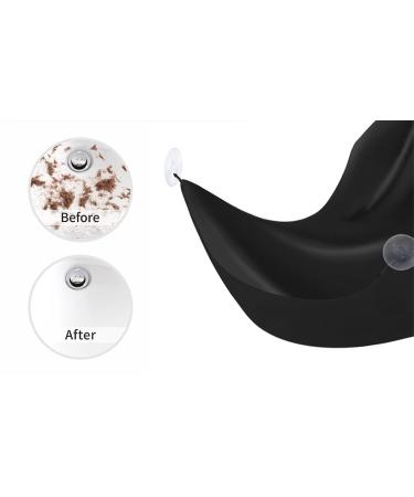 Beard Shaving Bib Set of 2 - Waterproof Strong Suction Cups Black & White | Mess-Free Shave for Men - Keep Your Space Clean - Buy Online on GoSupps.com