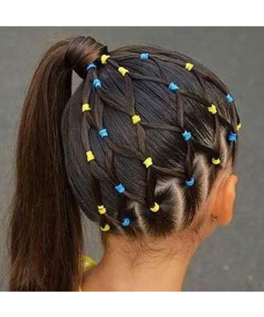 DOL 1000 Pieces Kids Disposable No Damage Hair Elastics | Girls Hair Ties Colored Small Size | Pearlized Color - Buy Online on GoSupps.com