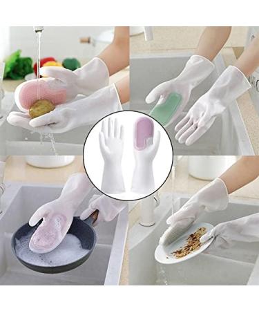 XMYINGWEI Silicone Dish Washing Gloves - Rubber Peeling Kitchen Cleaning Tools for Home Use - Buy Online on GoSupps.com