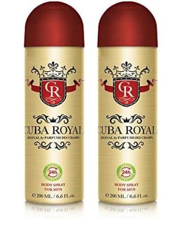 Cuba Royal Men Body Spray 6.6 oz (Pack of 2) Modern Pack of 2
