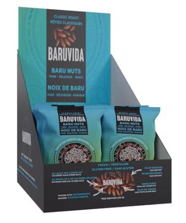 Baruvida Baru Nuts Classic Roast | World's Healthiest Nut | Crunchy and Delicious | Healthy Snack | High Protein Lowest Fat and Lowest Calorie Nut | Suitable for Vegan Gluten Free Keto Peanut Free | Naturally Non GMO | SUPERFOOD with SUPER TASTE | 12-pack
