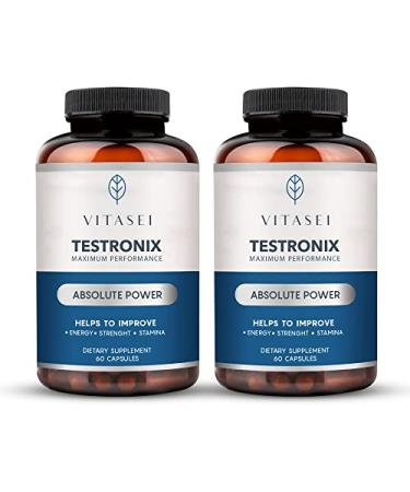 VITASEI Testronix Performance Supplement for Men - Energy and Muscle Supplements for Mens Health - 60 Capsules (Pack of 2) 60 Count (Pack of 2)