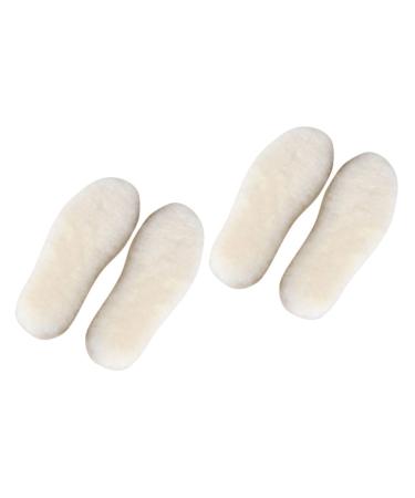 FOMIYES 2 Pairs Wool Insole Warm Fleece Insoles Supple Shoe Cushions Winter Boot Soles Fleece Shoe Pad Warm Feet Insoles Fleece Shoe Insole Breathable Shoe Cushions Soles for Shoes Women