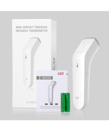 CEM DT-8807S No-Touch Infrared Thermometer for Adults and Kids - FDA and CE Certified - Touchless Baby Thermometer with Large LED Display and Gentle Vibration Alert - Buy Online on GoSupps.com