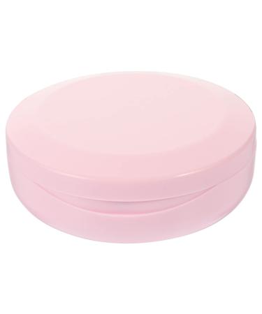 Healeved Pocket Denture Case Orthodontics Storage Box Portable False Teeth Storage Case Portable Denture Retainer with Mirror for Home Outdoor Pink