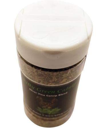 Organic Catnip with Silvervine by Kitty Green - Grown in North America - 0.8 Full OZ's of Nip Contained in a Sturdy Bottle - Buy Online on GoSupps.com