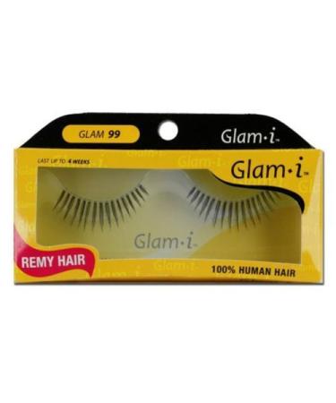 99 Full Strip Human Hair Eyelashes Black 0.4 Ounce