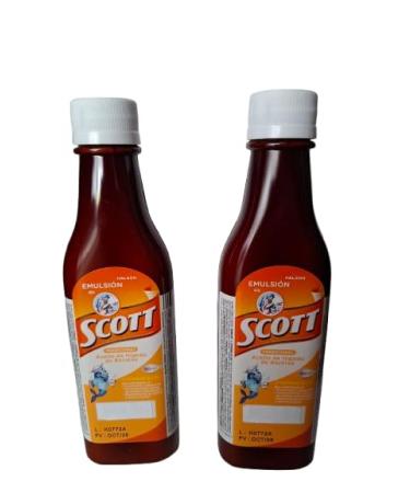 Emulsion de Scott Aceite de H gado de Bacalao Sabor Tradicional- pack de 2 de 6.1 fl oz - 180 ml Con Vitaminas A y D Saga Good Things. - Buy Online on GoSupps.com