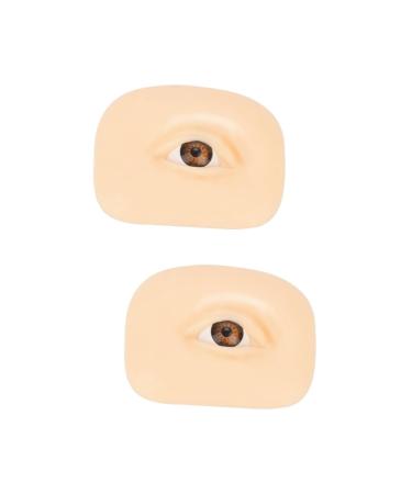 Housoutil 2pcs Make Makeup Washable Simulated Eye Skin Tool Mold Flexible Reusable Fake Blank Left Silicone