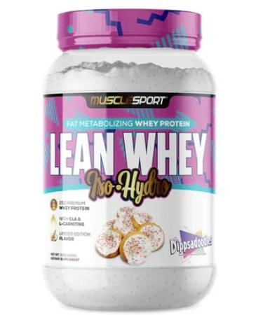 Musclesport Lean Whey Revolution Protein Powder - Whey Protein Isolate - Low Calorie Low Carb Low Fat Incredible Flavors - 25g Protein per Scoop (2lb Dippsadoodles)